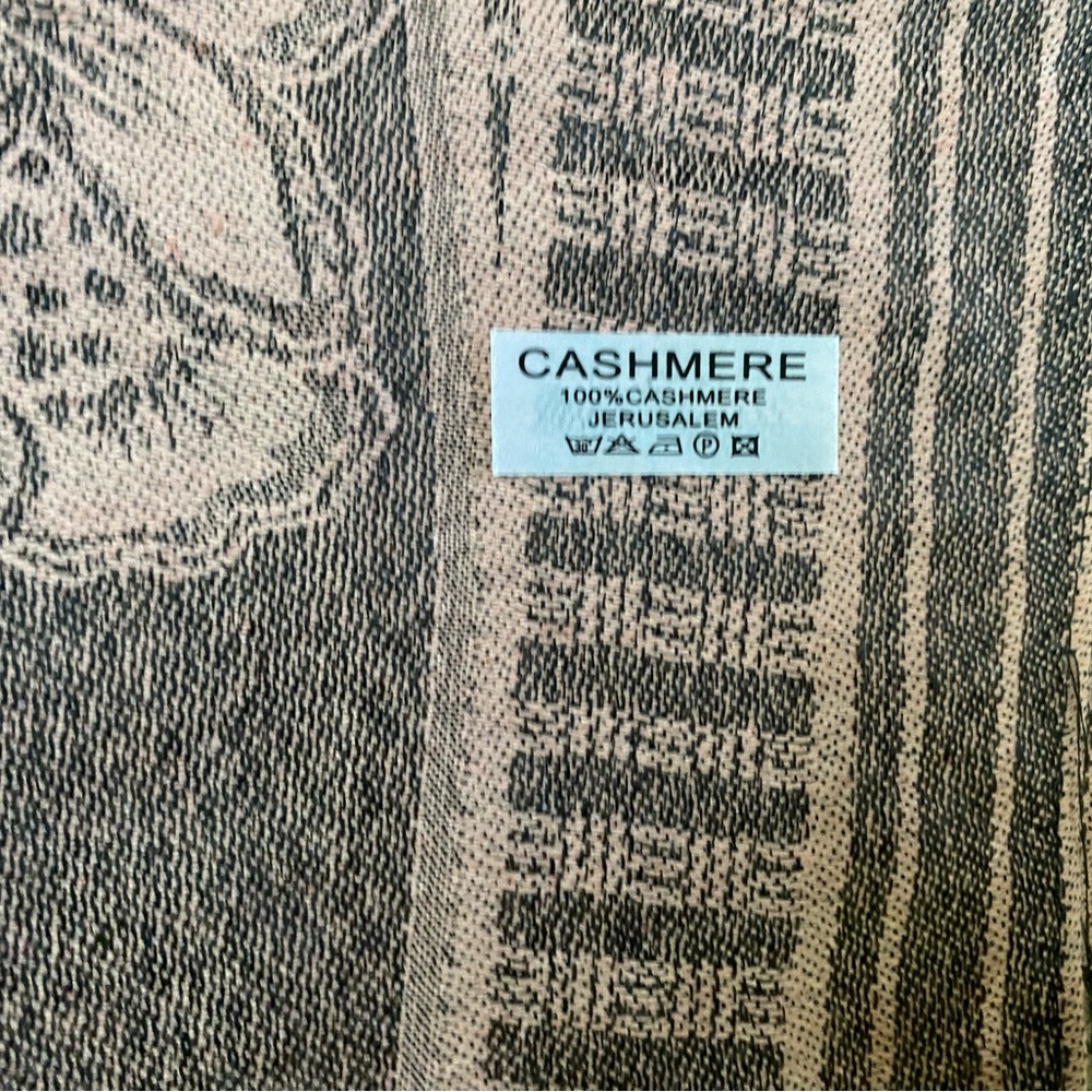 100% Cashmere Pashmina made in Jerusalem — Never Worn